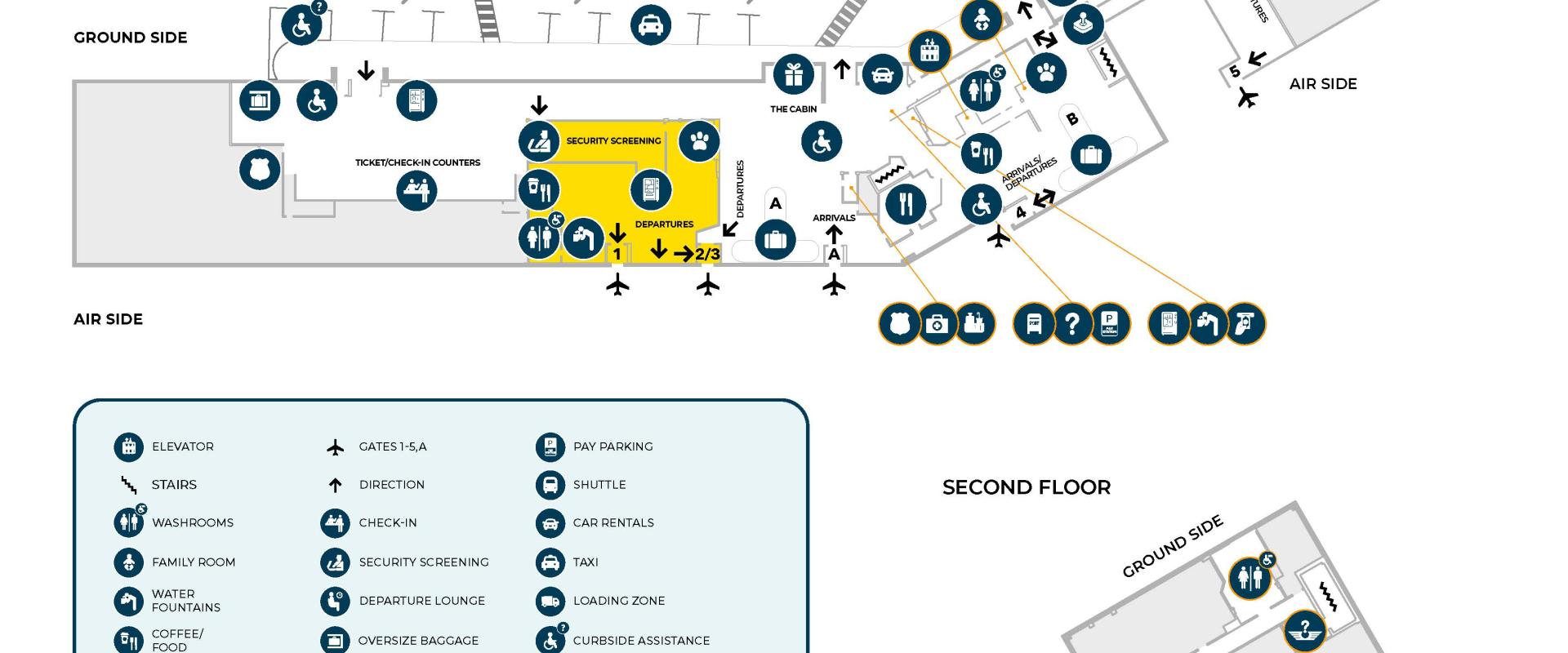 Airport terminal map