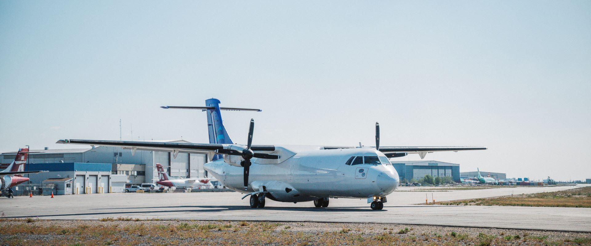 Image shows an aircraft taxiing